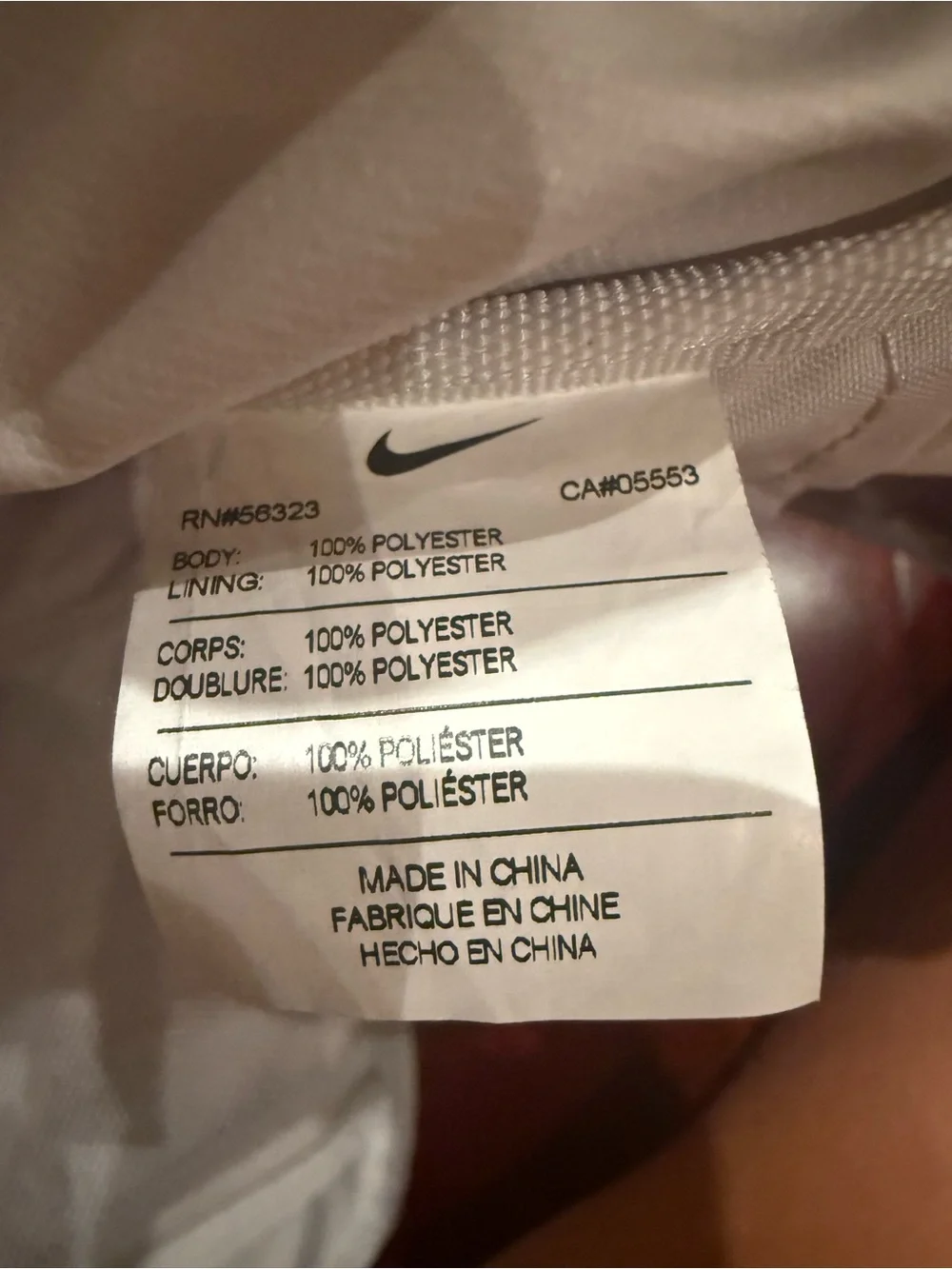 Nike Air White Backpack with Black Logo